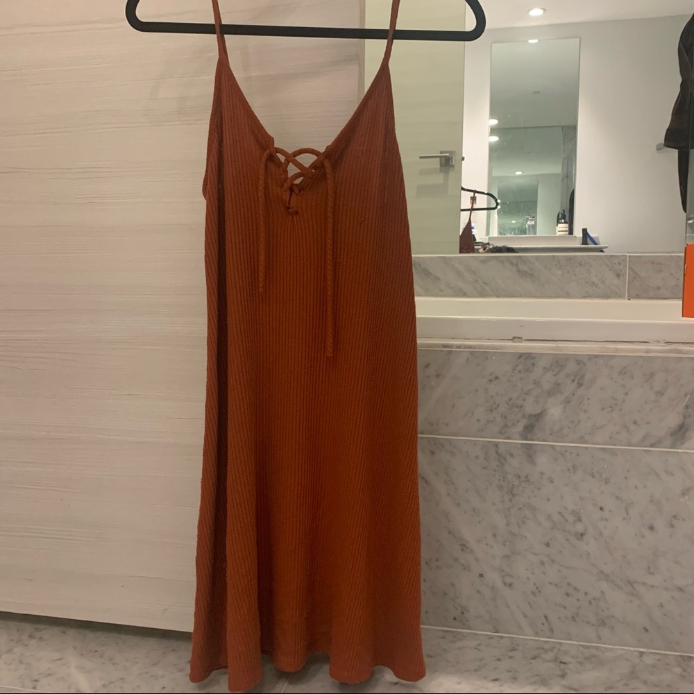 Orange cotton dress